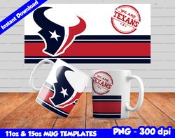texans mug design png, sublimate mug templates, texans mug wrap, sublimation football design png, instant download