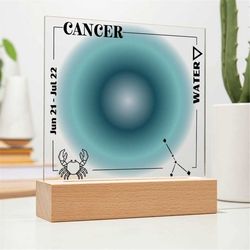 Cancer Aura, Cancer Zodiac Decor, Star Sign Cancer, Cancer Zodiac Sign, Zodiac Cancer Art, Cancer Astrology, Acrylic Pla