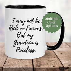 Grandson Mug, Best Grandson Gifts, Gifts to Grandma from Grandson, But My Grandson Is Priceless, Grandson Cup