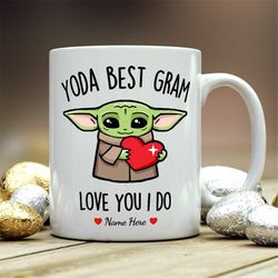 Gram Gifts, Yoda Best Gram, Funny Gift For Gram, Gram Mug, Gram Coffee Mug, Gram Gift Idea, Gram Birthday Gift, Best Gra
