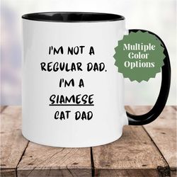 Siamese Cat Mug, Unique Black Short Hair Cat Gifts, Mug For Cat Lovers, Siamese Cat Cup