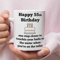 Funny 55th Birthday Gift For Him, Gift for 55th Birthday, 55th Birthday Gift For Man, Gag Gift For 55 Year Old Men