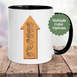 ASL Name Mug, Sign Language Gift, ASL Gifts, Custom Name Mug, Personalized Coffee Cup