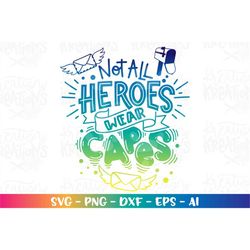 Postal Worker SVG Not all Heroes wear capes print iron envelope on cut files Cricut Silhouette Instant download vector S