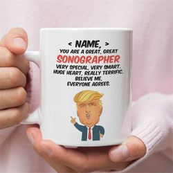 Personalized Gift For Sonographer, Sonographer Trump Funny Gift, Sonographer Birthday Gift, Sonographer Gift, Gift For S