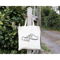 Friends ASL Personalized Tote Bag, ASL Tote Bag, ASL Gift, American Sign Languages Gifts, Organic Tote
