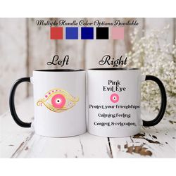 Pink Evil Eye Mug, Turkish Evil Eye, Evil Eye Cup, Evil Eye Pink