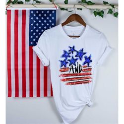 Stars and Stripes Shirt, Retro American Flag, 4th of July Shirts, Stars Peace and Stripes Retro, American Flag Shirt, 4t