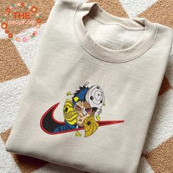 NIKE x Pain Embroidered Sweatshirt, Naruto Anime Embroidered Sweatshirt, Custom Anime Embroidered Crewneck, Anime Gifts
