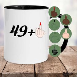 Fifty Mugs, 50 Mugs, Finger Mug, Middle Age Mugs, 11oz Coffee Mug