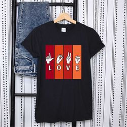 ASL Love, ASL T Shirt, ASL Clothing, Unisex Softstyle T-Shirt