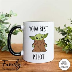 Yoda Best Pilot Coffee Mug  Yoda Pilot Mug  Funny Pilot  Gift