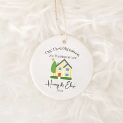 Our First Home Ornament, Housewarming Gifts, New Home Ornament,  New Home Gift, First Home Gift