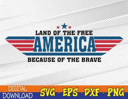 America Land of the free because of the brave svg, 4th of July svg, Fourth of july svg Patriotic Svg, I-ndependence-Day,