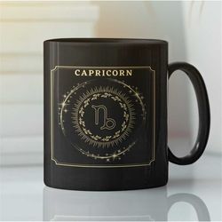 capricorn mug, capricorn gift, horoscope mug, capricorn constellation mug