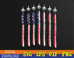Fighter Jet Airplane USA Flag 4th Of July Patriotic Svg, Eps, Png, Dxf, Digital Download