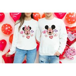 Minnie and Mickey Sweatshirt, Disney Love Shirt, Valentine's Day Hoodie, Disney Couple Shirt, Mickey Minnie Love Sweatsh