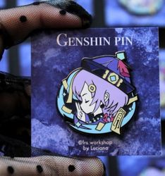 FREE SHIPPING Qiqi Genshin Impact inspired hard enamel pin