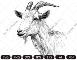 Goat Svg, Goat Clipart, Goat Png, Goat Head, Goat Face svg , Goat Silhouette, Animals Silhouette