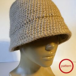 crochet pattern panama bucket hat woolen panama winter hat pattern
