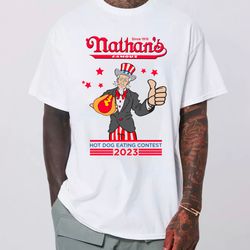 2023 Hot Dog Eating Contest T-shirt, Nathans Hot D