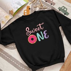 Cute Donut Matching Sweaters, Donut Family, Birthday Party Sweatshirts, Personalized Name Donut Sweatshirts, Rainbow Bir
