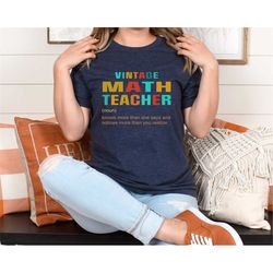 Teacher Shirts, Vintage Math Teacher Shirt, Vintage Teacher Shirt, Back to School Outfit, Gift for Teacher, Teaching Shi
