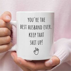 funny best husband mug,gag gift for husband, husband coffee cup, best husband ever coffee mug, gift from wife