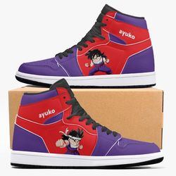 Dragon Ball Z Young Gohan Purple/Red JD1 Shoes, Sakata Gintoki Gintama Jordan 1 Shoes