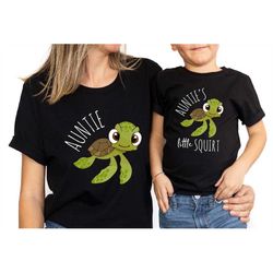 Auntie's Little Squirt Shirt, Turtle Matching Toddler, Aunt And Niece Nephew Gifts, Tia And Baby Matching, I Love My Aun