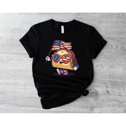 Taco 4th Of July Shirt, Patriotic Taco T-Shirt, Tacos American Flag Shirts, Independence Day T-Shirts, USA Flag Tee, Fre