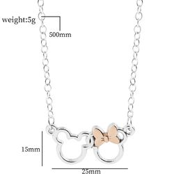 Mickey Mouse Necklace and Earrings Set Simple Mickey Pendant Necklace Fashion Y2k Jewelry for Women 2023