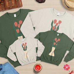 Tulip Sweatshirt, Vintage Pressed Flowers Sweatshirt, Boho Cottagecore, Pastel Botanical Floral Sweatshirt, Fairycore Wi