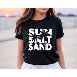 Sun Salt Sand Tshirt,Summer Vacation Tshirt,Summer Family Shirt,Holiday Shirt,Beach Shirt,Summer Tee,Matching Vacation,V
