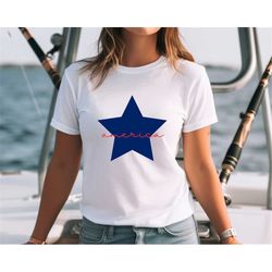 4th of July Shirt, America Star T-Shirt, America Shirt, 4th of July, American Flag Shirt, Independence Day Shirt