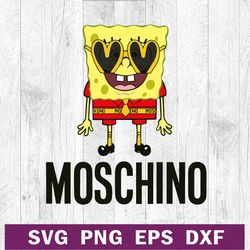 SpongeBob SquarePants Moschino SVG, Moschino SVG, SpongeBob SquarePants SVG PNG DXF