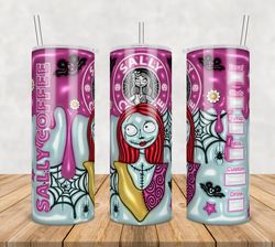 Sally Tumbler Wrap Png, Sally 20oz Skinny Tumbler Template Png, Nightmare Before Png, Cartoon 3d Inflated Tumbler