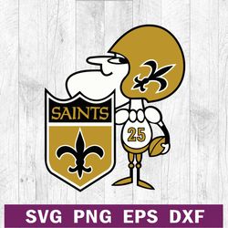 New Orleans Saints 25 player SVG, New Orleans Saints football logo SVG, Saints football team SVG PNG DXF