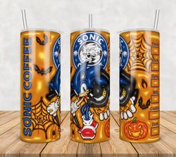 Sonic Tumbler Wrap Png, Sonic 20oz Skinny Tumbler Template Png, Sonic Png, Cartoon 3d Inflated Tumbler