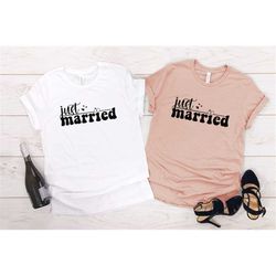 Just Married, Wife and Husband, Couple Shirts, Honeymoon Shirts, Matching Tshirts, Wife and Husband Shirts, Bride and Gr
