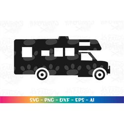 RV svg RV truck car clipart svg printable decal iron on svg cut cutting file silhouette cricut cameo instant download ve