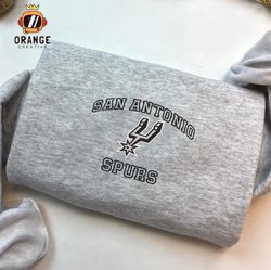 San Antonio Spurs Embroidered Sweatshirt, NBA Embroidered Shirt, San Antonio Spurs Embroidered Hoodie, Unisex T-Shirt