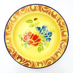 Enamel metal Plate China for USSR 1950s