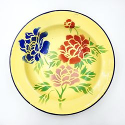 Enamel metal Plate China for USSR 1950s