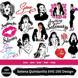 Selena Quintanilla SVG 150 Design PNG, SVG, EPS, SVG