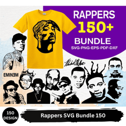 Rappers SVG Bundle 150 Designs PNG, SVG, EPS, SVG