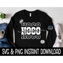 HOCO Queen SVG, Hoco Queen PNG, Sweatshirt SvG File, Home Coming Queen Tee Shirt SvG Instant Download, Cricut Cut Files,