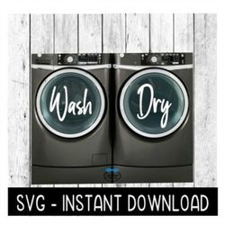 Wash And Dry SVG, Washing Machine & Dryer SVG Files, Washer And Dryer Instant Download, Cricut Cut Files, Silhouette Cut