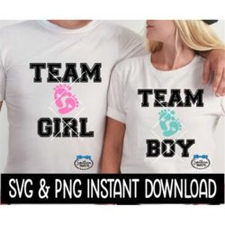 Team Boy, Team Girl Bundle SVG, PNG Expecting, Baby Shower SVG File, Instant Download, Cricut Cut File, Silhouette Cut F