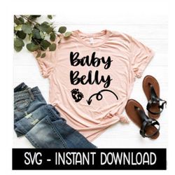 Baby Belly Pregnancy Tee Shirt SVG Files, Instant Download, Cricut Cut Files, Silhouette Cut Files, Download, Print